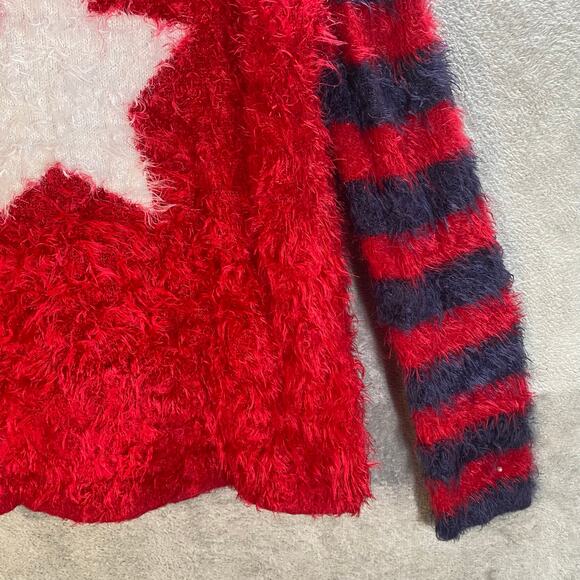 Hartstrings Star Fuzzy Sweater Girls 7/8 Preppy Winter Cozy Holiday - Picture 6 of 14